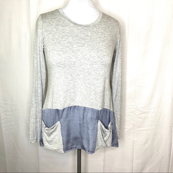 Logo Tunic Top - Gray - Long Sleeve - S - Picture 2 of 6